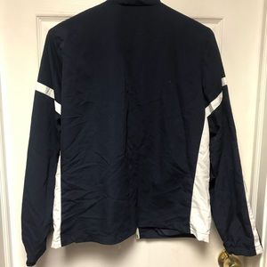 Navy and White lightweight zip up track jacket